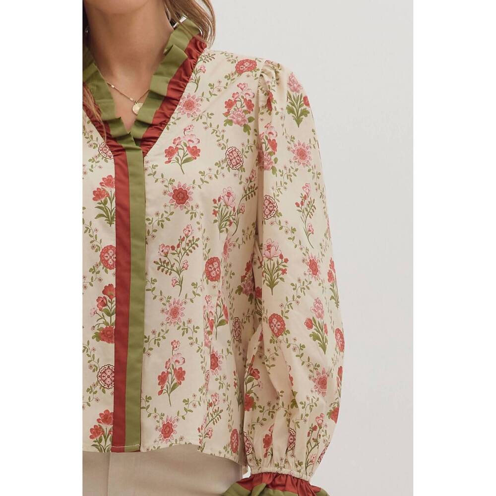 NEW ENTRO feelin' like fall long sleeve top in ecru - Picture 6 of 8